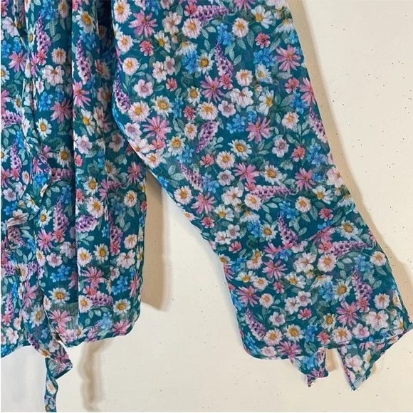 CITY CHIC Lidia Ruffle Disty Swirl Print Top. 20. NWT. - Picture 9 of 15